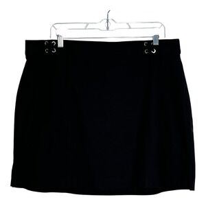 Rafaella Comfort Black Skort XXL Grommet Lace Up Detail Stretch Active Casual